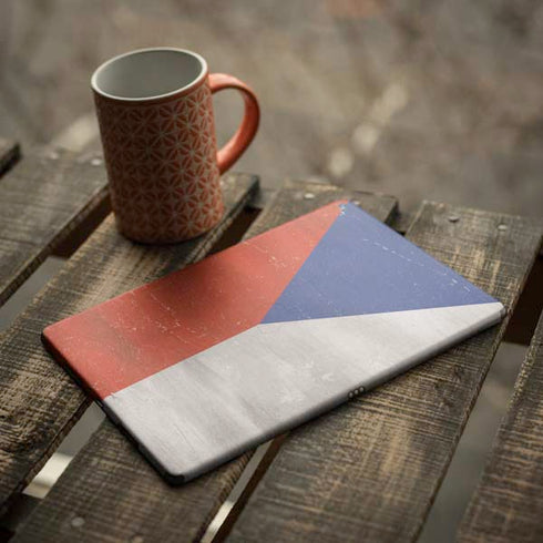Czech Republic Flag Distressed iPad Skins
